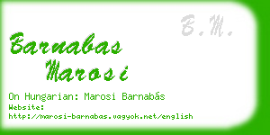 barnabas marosi business card