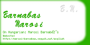 barnabas marosi business card